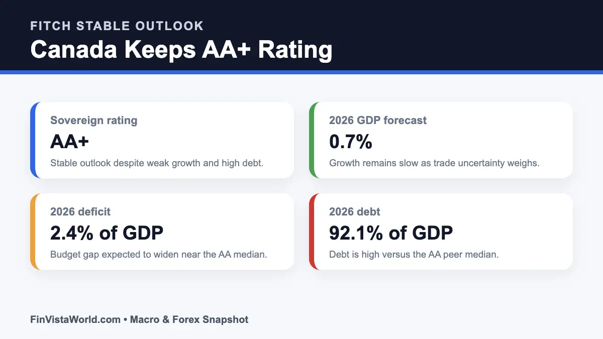 Canada rating snapshot with GDP deficit and debt figures